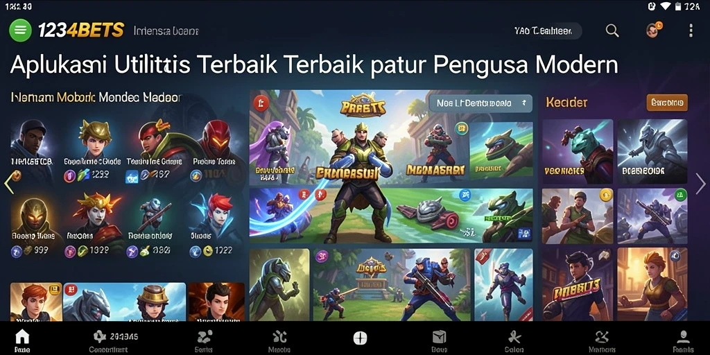 Tampilan antarmuka 1234BETS yang sederhana dan fungsional.