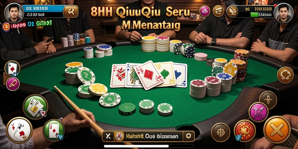Tampilan gameplay QiuQiu di 8HHH yang menarik.