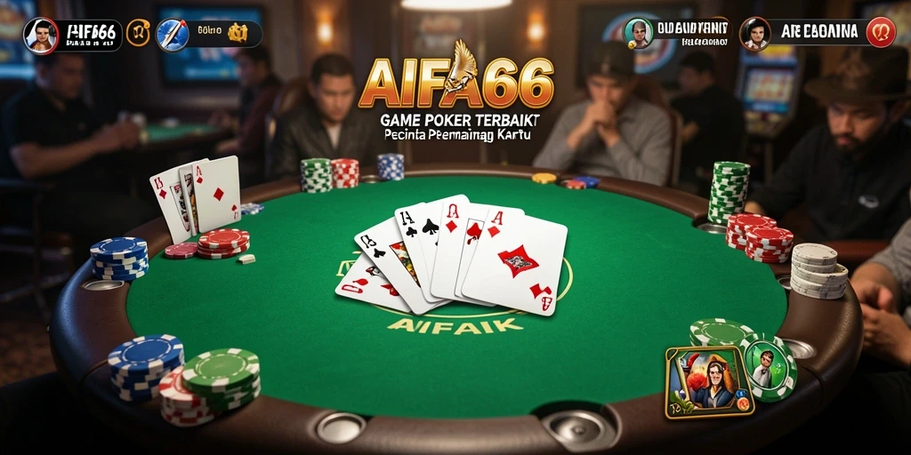Screenshot AIFA66 menampilkan gameplay poker yang mendebarkan dan interaksi pemain.