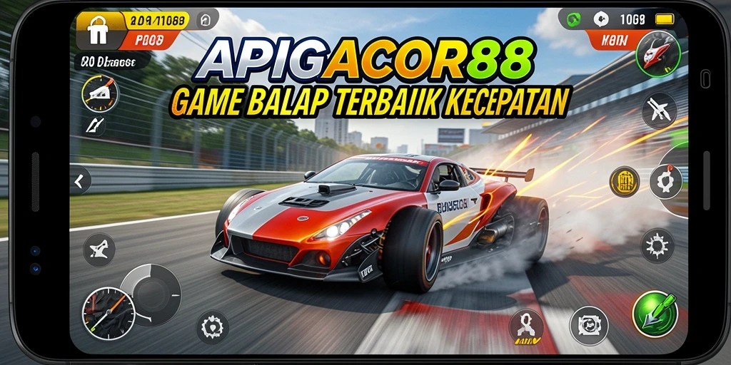 Gameplay mendebarkan APIGACOR88 dalam balapan cepat.
