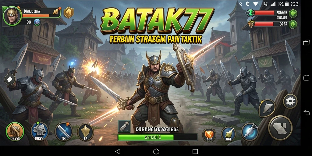 Tampak gameplay intens dan strategi dari BATIK77.