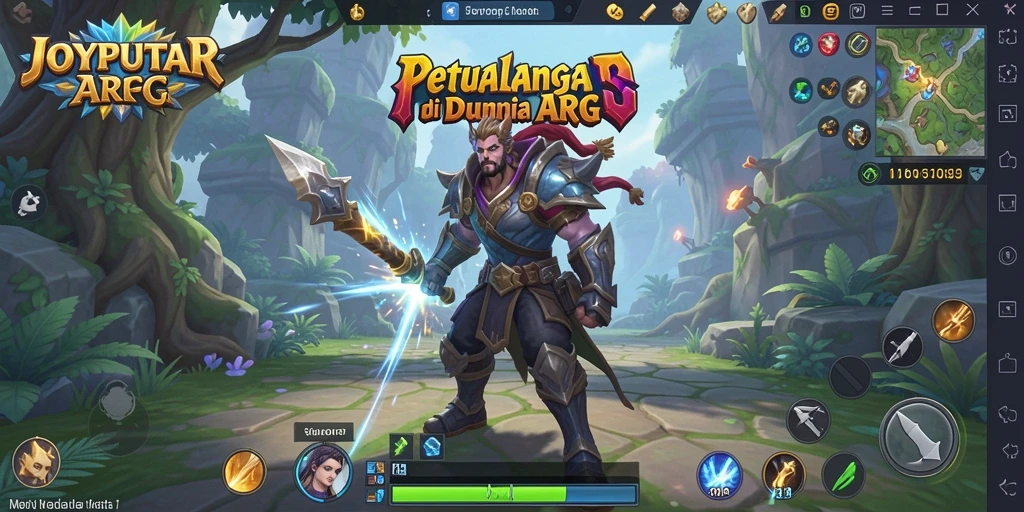 Screenshot gameplay JOYPUTAR yang menunjukkan aksi pertarungan ARPG.