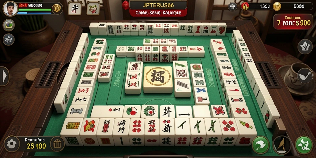 Tampilan menarik dari gameplay Mahjong di JPTERUS66.