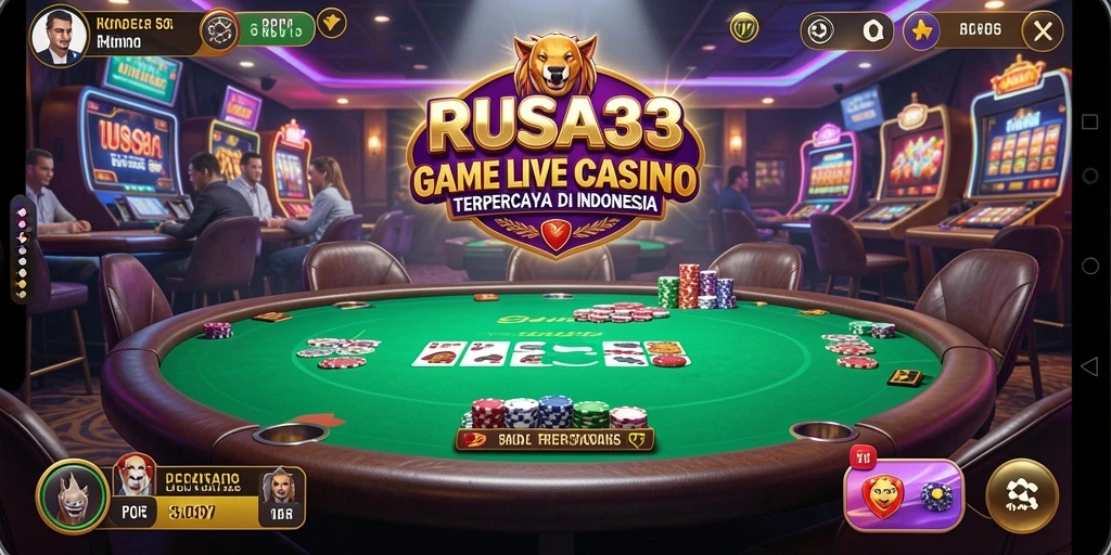 Tampilan gameplay Live Casino yang mendebarkan di RUSA33.