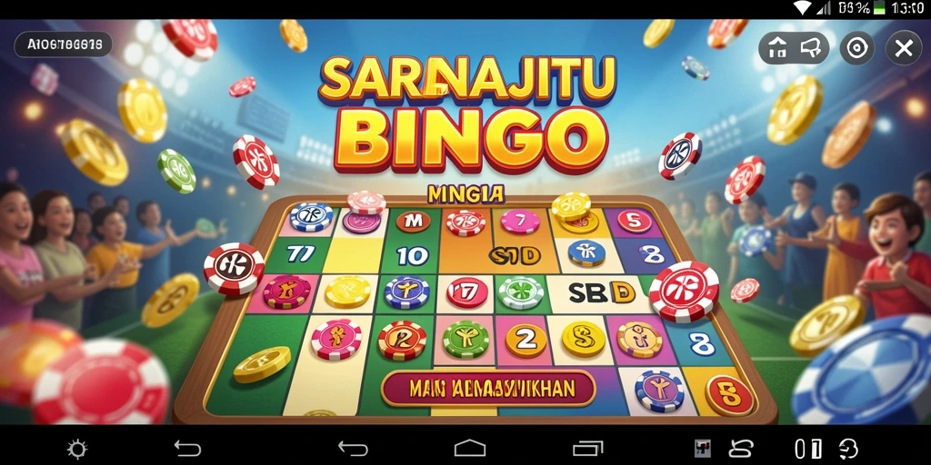 Tampilan gameplay menarik dari SARANAJITU dengan suasana Bingo yang seru.