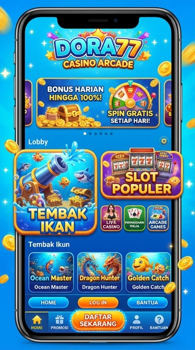 Pengguna sedang menjelajahi katalog aplikasi di dora77.